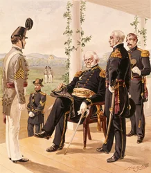 Uniformen der amerikanischen Armee, 1858-61, veröffentlicht von G.H. Buek und Company, 1885